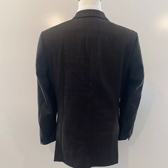 Banana Republic Men's Brown Windowpane Plaid Wool Sport Coat Size 38R (BS) - Picture 5 of 10